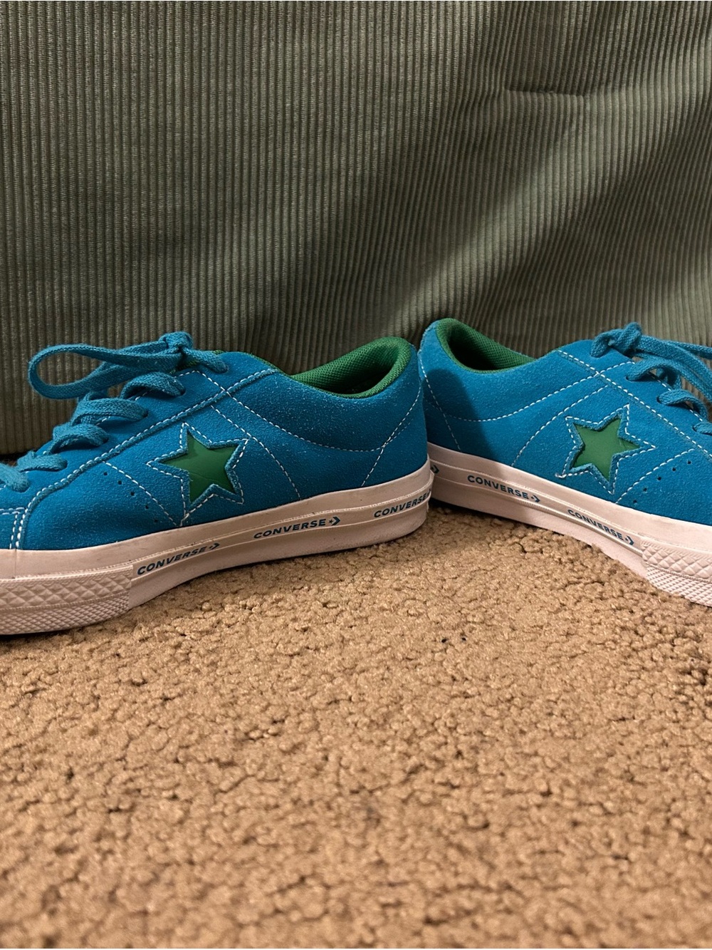 Converse One Star Blue Suede Sneakers - Women's Size 8 - Picture 7 of 8